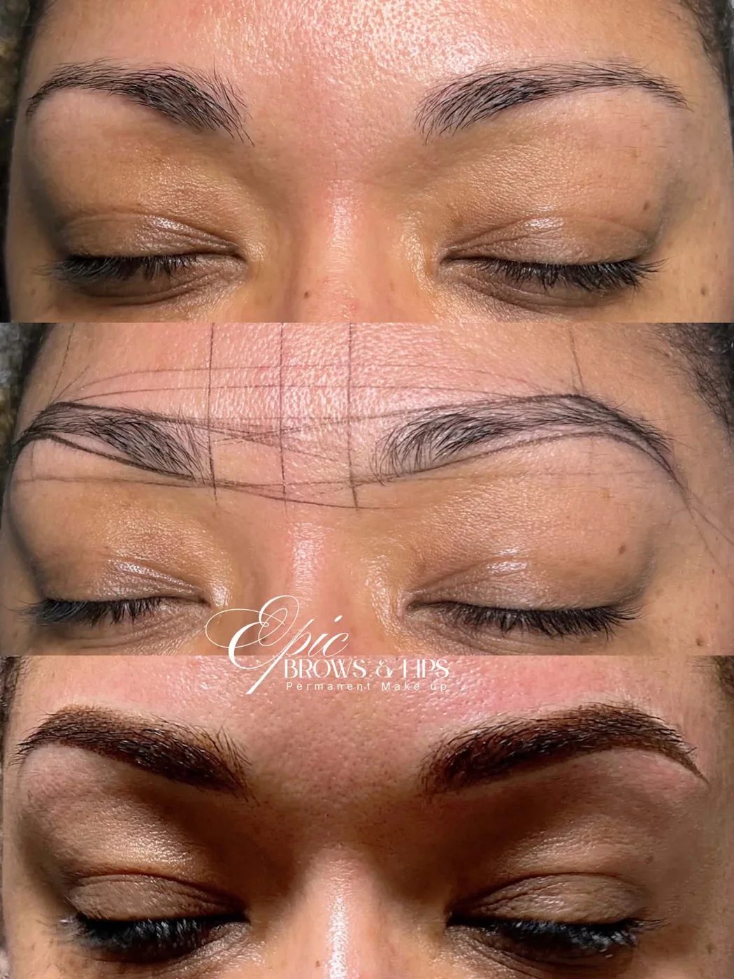 Eyebrow shaping result